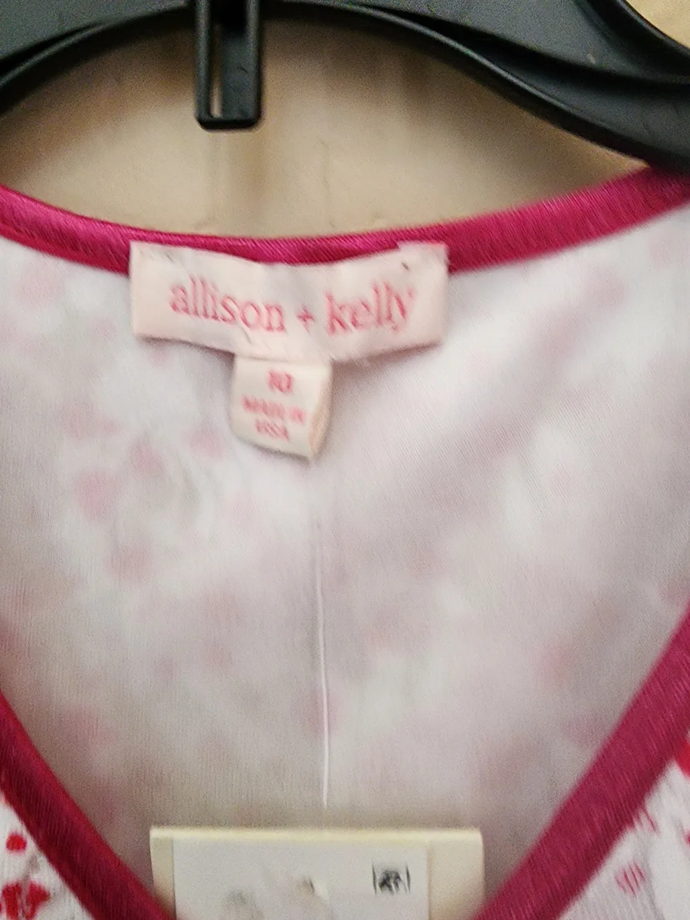 Girls' Pink Heart-Print V-Neck Dress